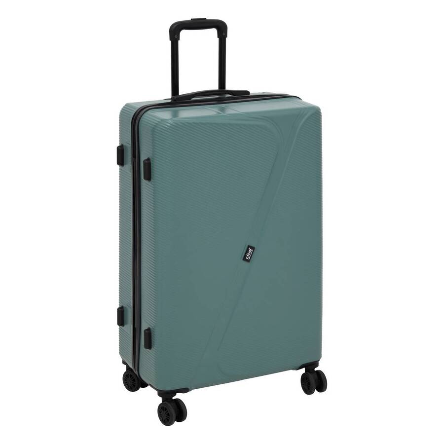 Lot de 3 valises 8 roues, h.77/67/55 cm, vert