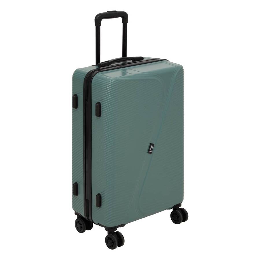Lot de 3 valises 8 roues, h.77/67/55 cm, vert
