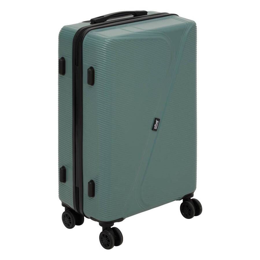 Lot de 3 valises 8 roues, h.77/67/55 cm, vert