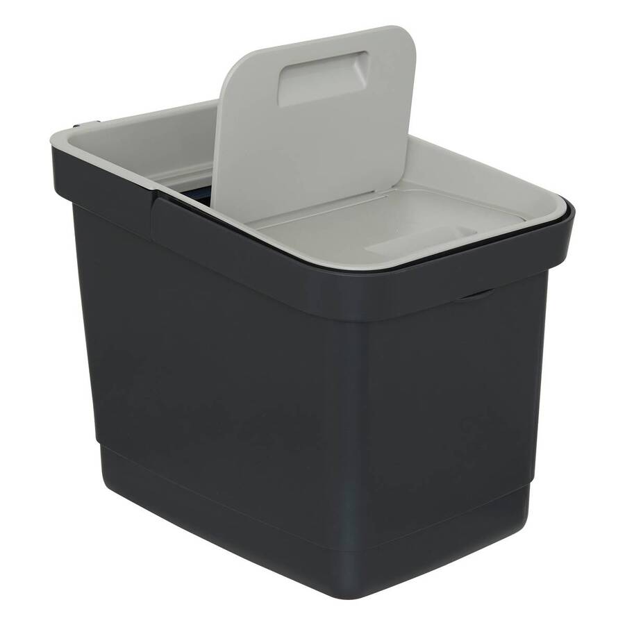Poubelle, manuel, 20,5 l, noir