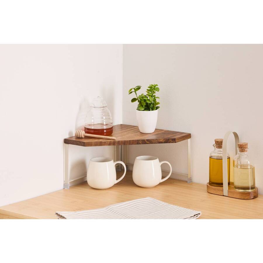 Etagère 1 niveau, beige Acacia