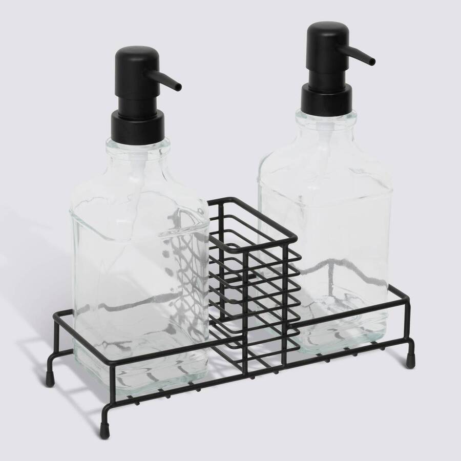 Set de 2 distributeurs de savon, 475 ml, noir Black edition
