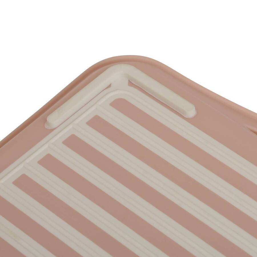 Plateau antidérapant, 45,5x31,5 cm, rose Poly