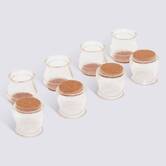 8 protections pour pied de chaises, d.2,3 cm