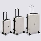 Set de 3 valises 8 roues, h.77/67/55 cm, argile 