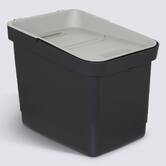 Poubelle, manuel, 20,5 l, noir