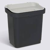 Poubelle, manuel, 5 l, noir