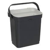 Poubelle, manuel, 5 l, noir