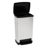 Poubelle, pédale, 50 l, argent