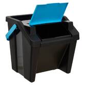 Poubelle, manuel, 30 l, noir