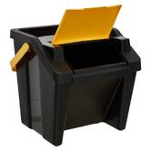 Poubelle, manuel, 30 l, noir
