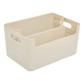Lot de 3 organiseurs, l.20/25/35 cm, beige