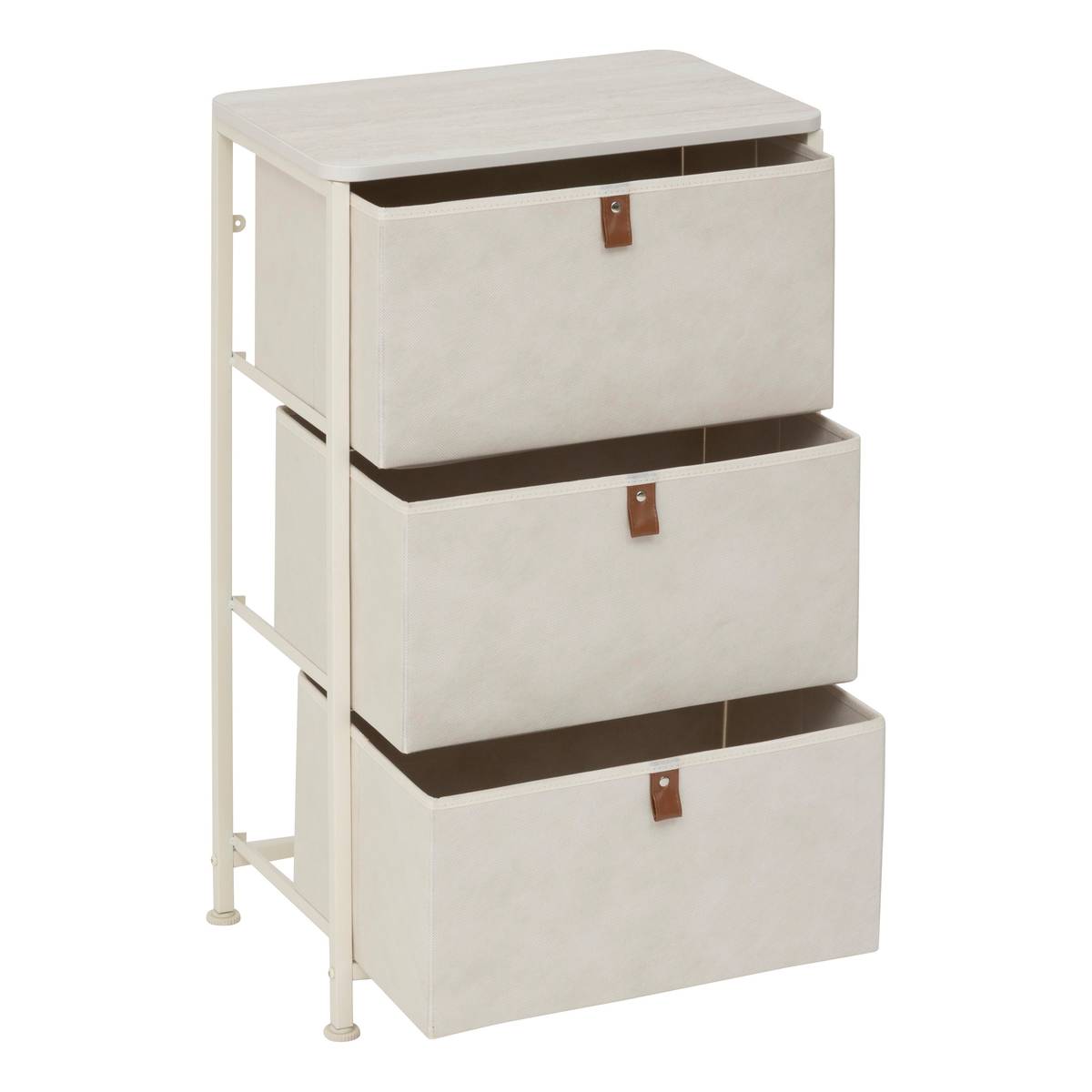 Tour de rangement, 3 tiroirs, argile Tissa