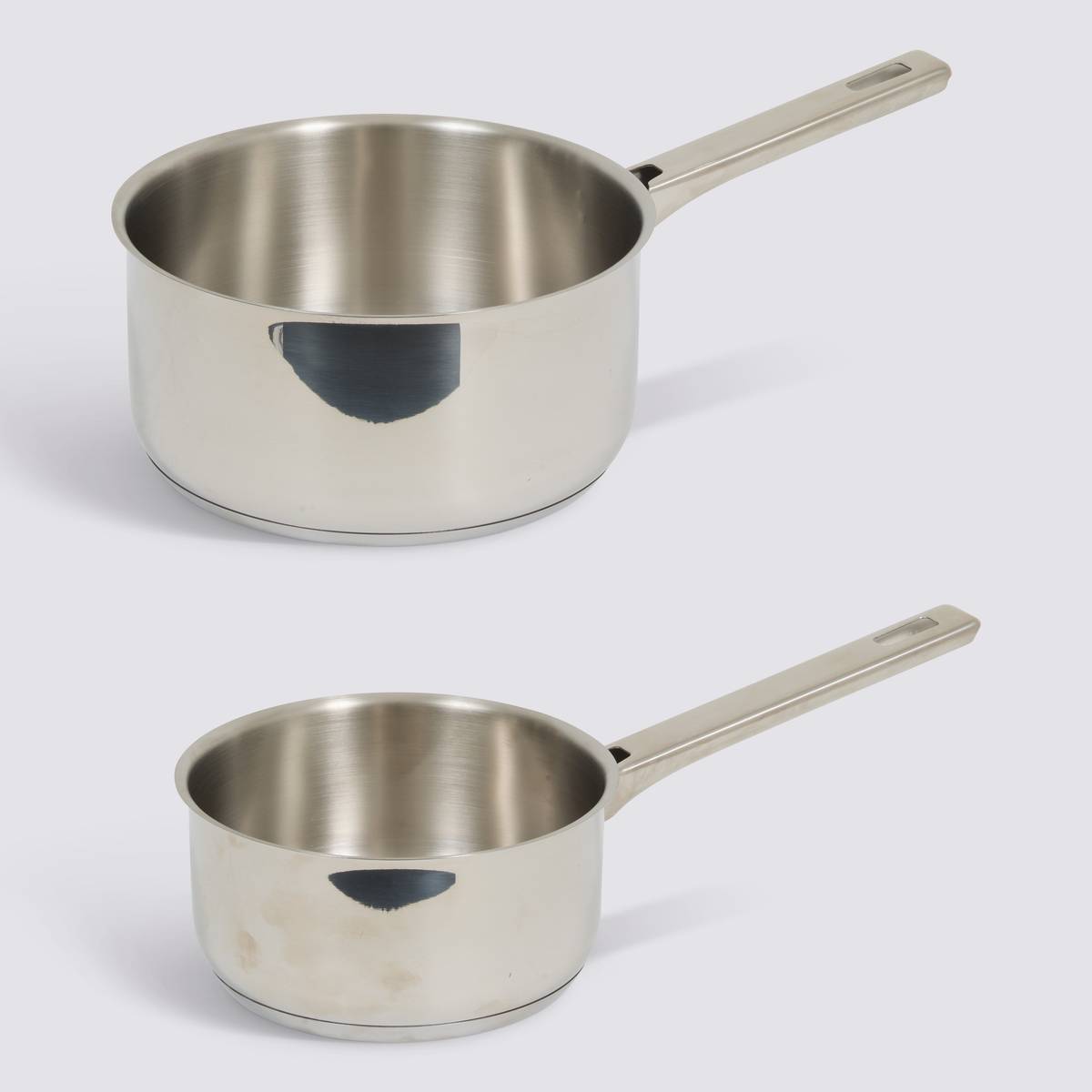 Lot de 2 casseroles, d.16/20 cm, inox Brillance