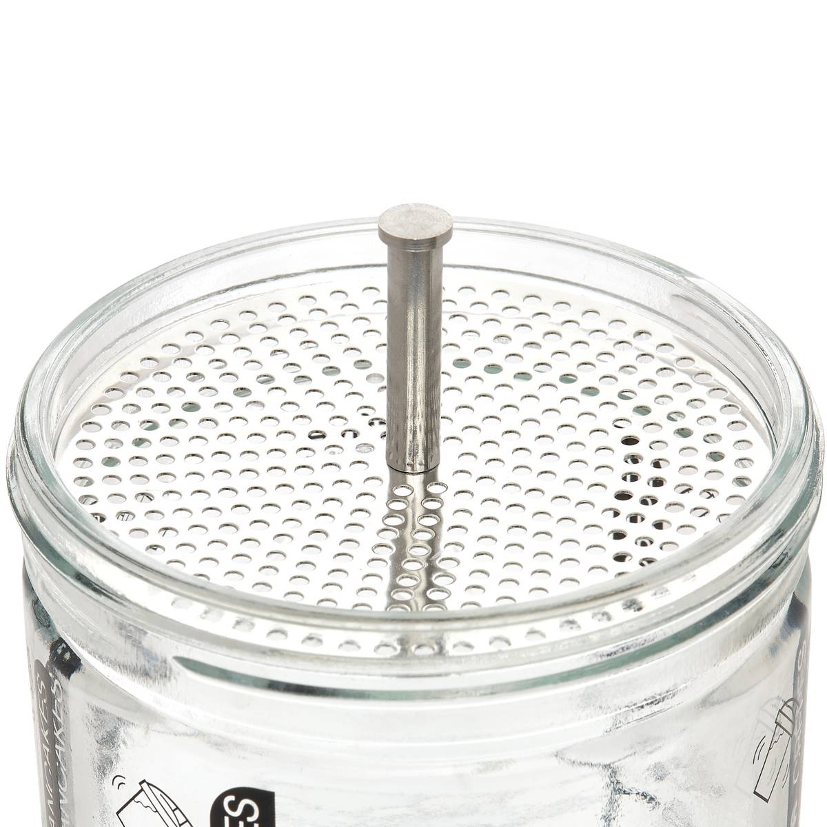 Shaker pour crêpes, 9,3x9,3x23 cm, transparent