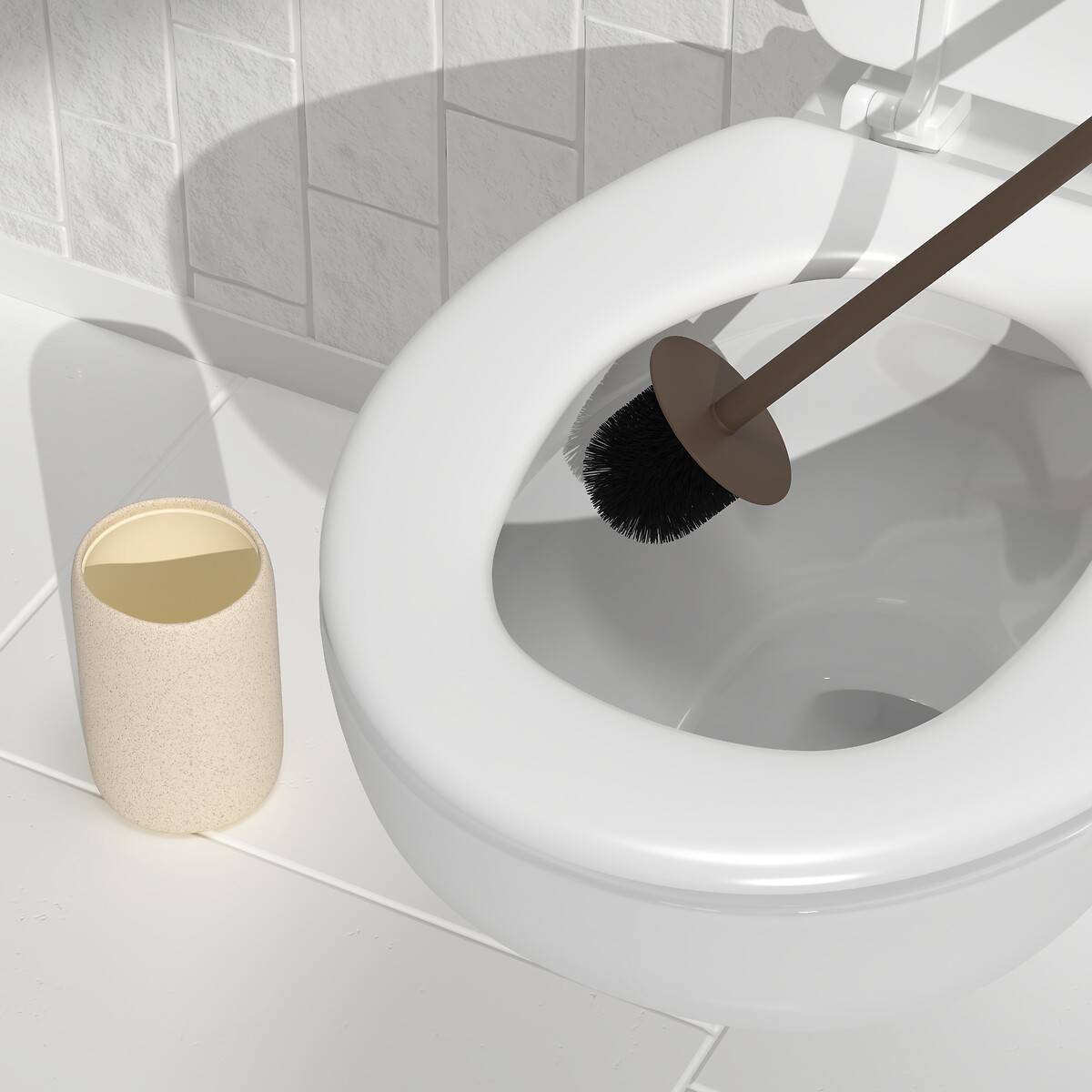 Brosse wc, h.41,5 cm, beige Oleya