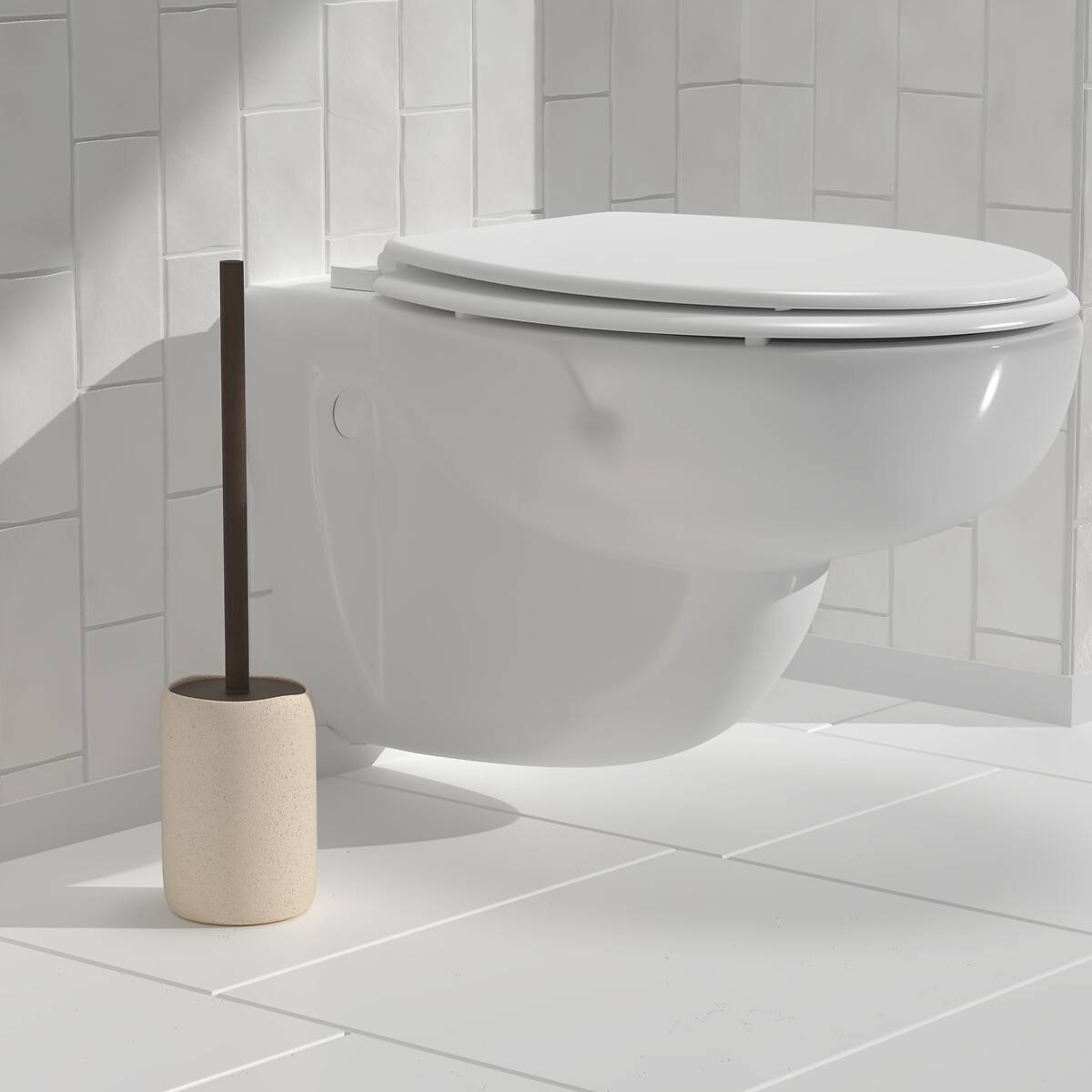 Brosse wc, h.41,5 cm, beige Oleya