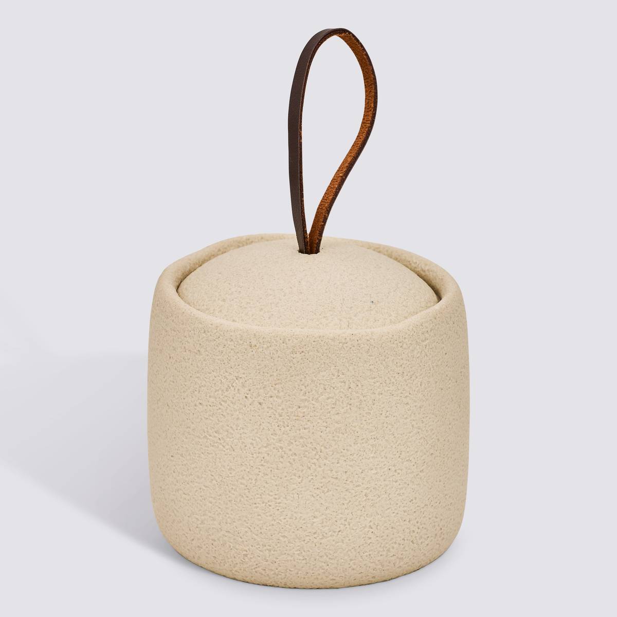 Pot à cotons, beige Oleya