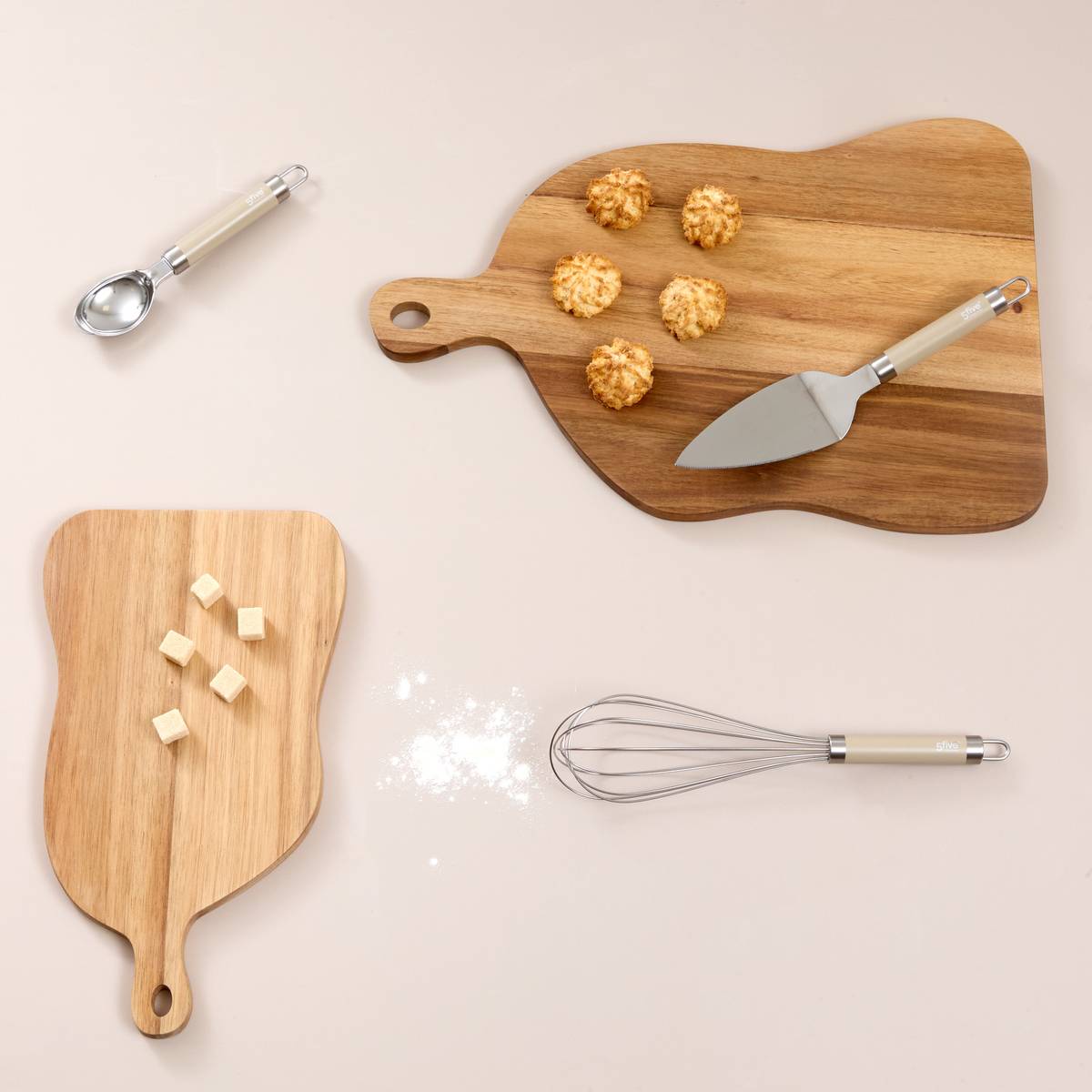 Pelle à tarte, inox, beige Solstice