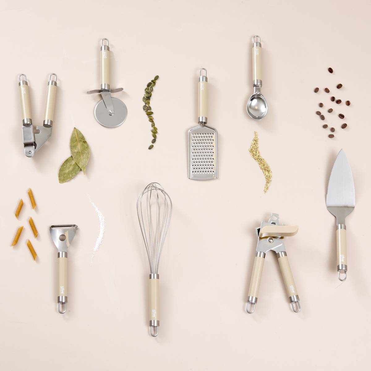 Pelle à tarte, inox, beige Solstice