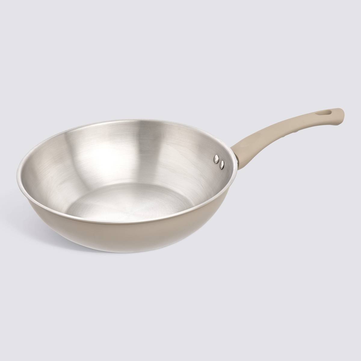 Wok inox et aluminium, d.28 cm Solstice