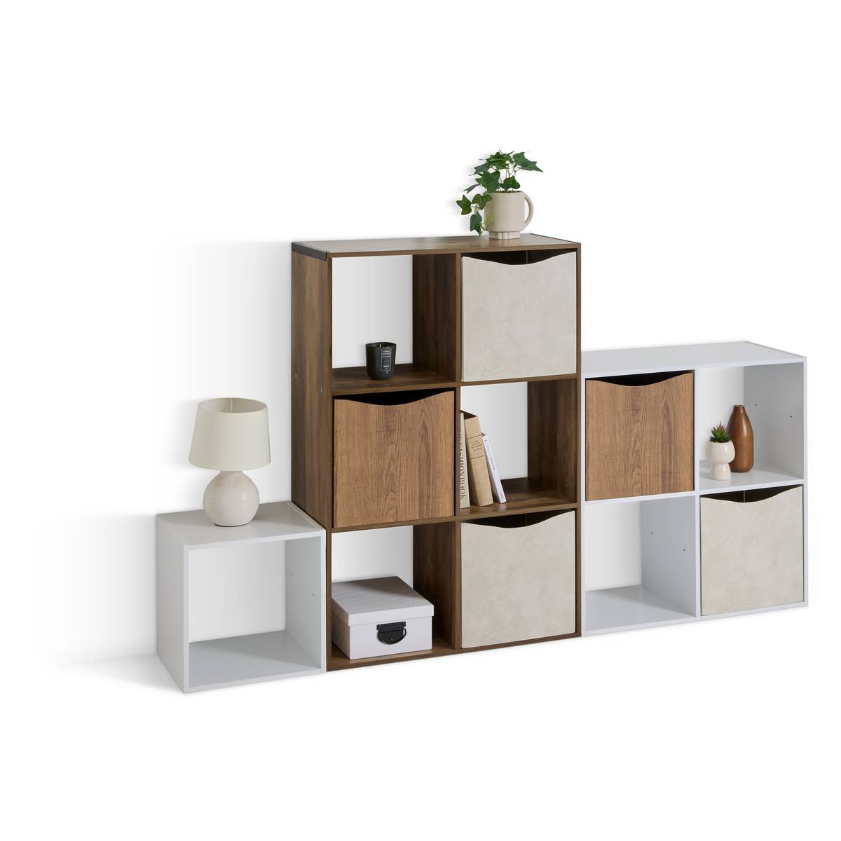 Boîte en carton, 31x31 cm, beige