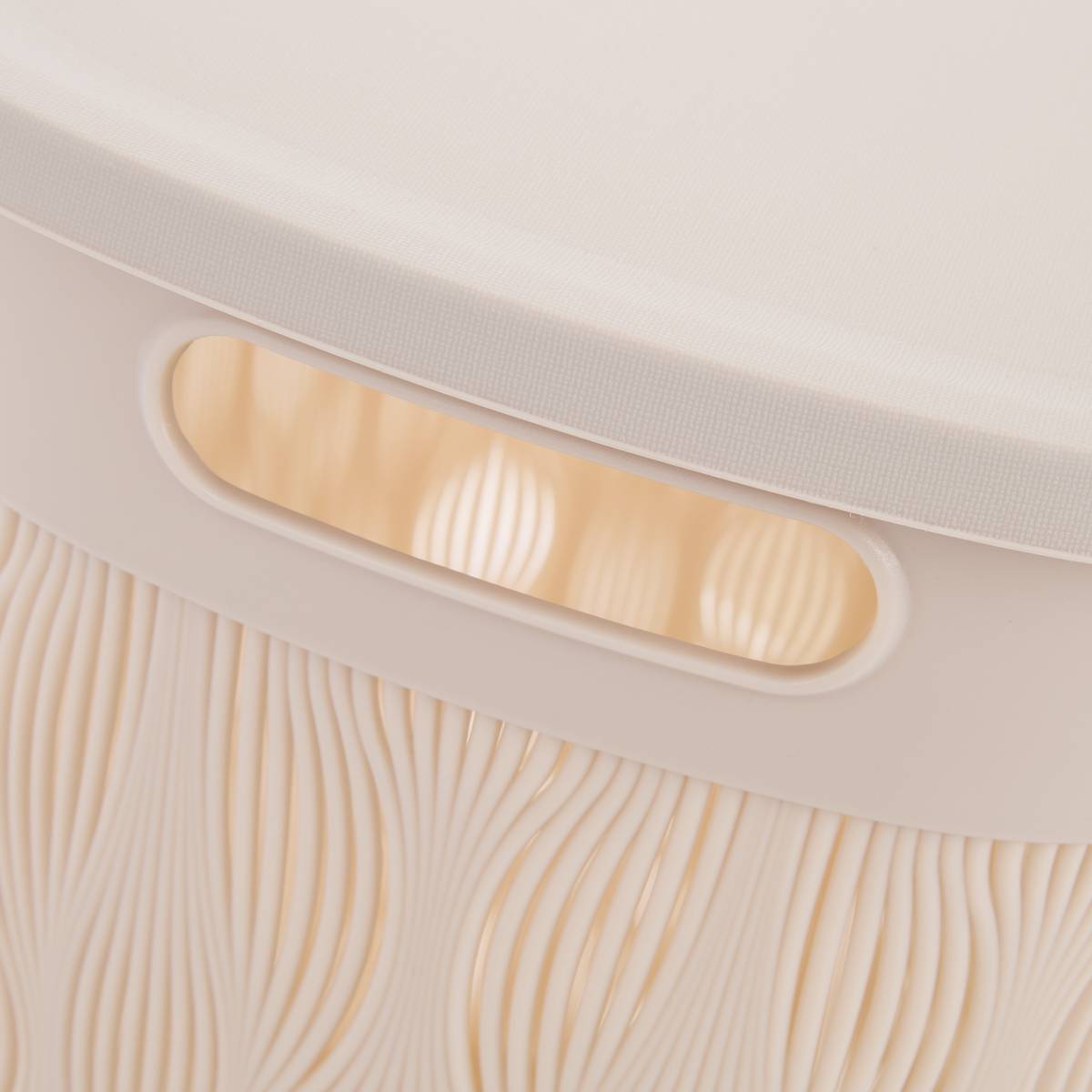 Corbeille à linge, 40 l, beige Leaf