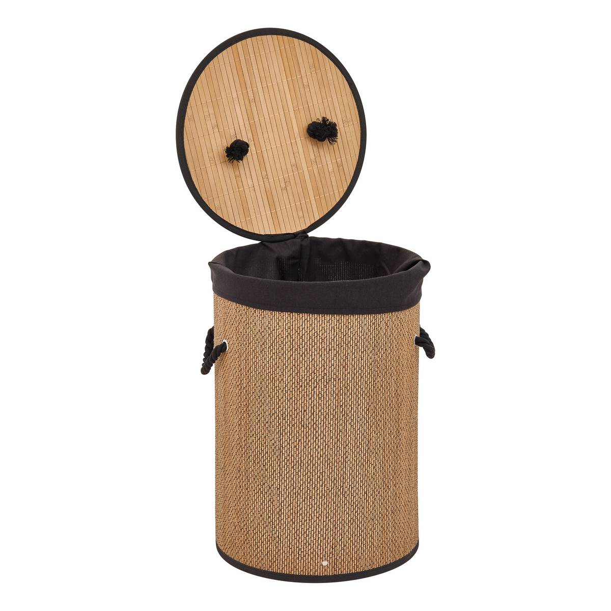 Panier à linge, 48 l, noir