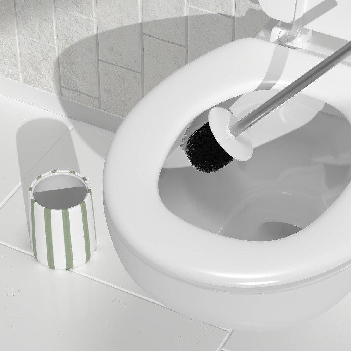 Brosse wc, vert céladon Strio