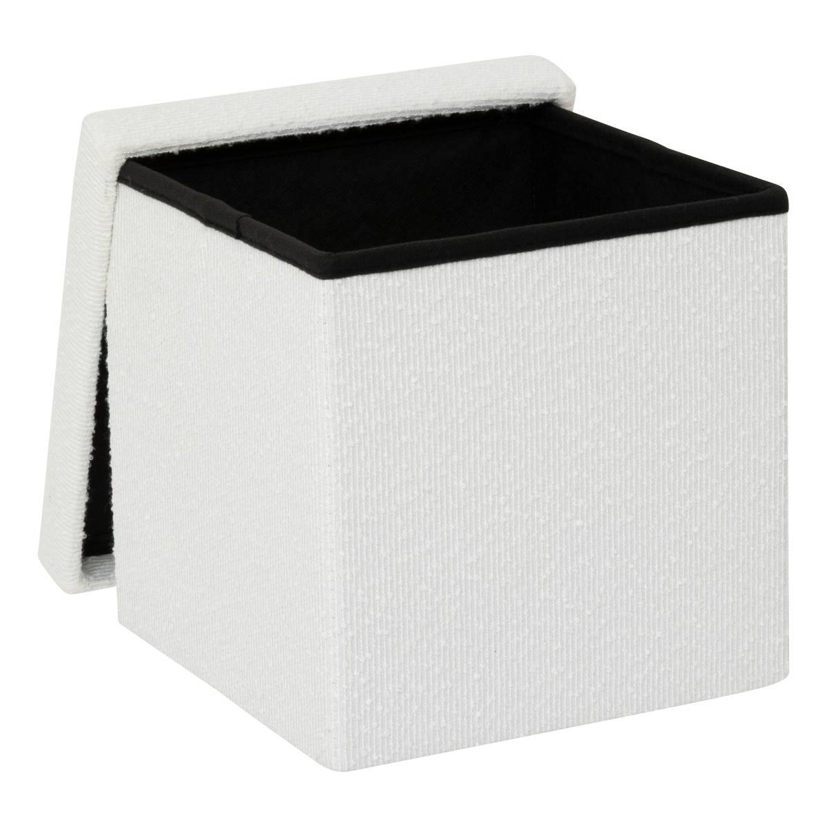 Pouf pliable bouclette, 31x31 cm, beige