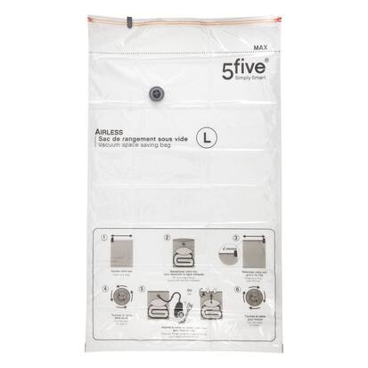 Lot de 4 sacs compresseurs, l.80/120 cm, transparent Airless