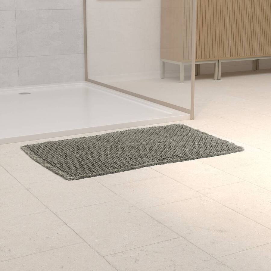 Tapis, 80x50 cm, vert Waffle