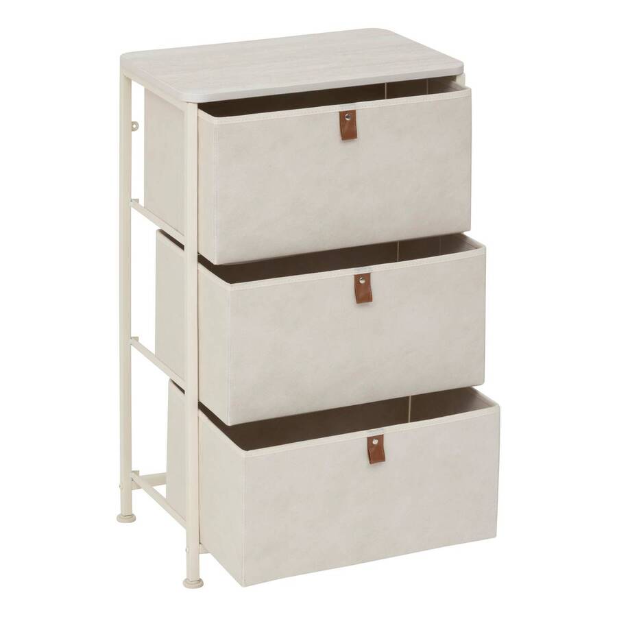 Tour de rangement, 3 tiroirs, argile Tissa
