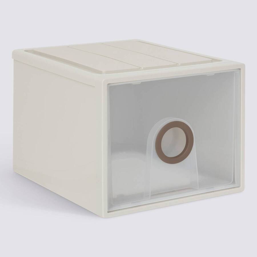 Tiroir en polystyrène choc, 30,5l, beige Tide'n stak