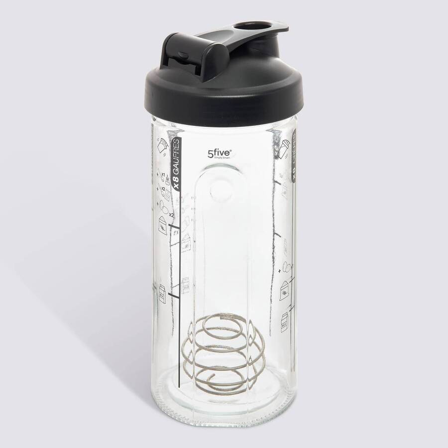 Shaker pour crêpes, 9,3x9,3x23 cm, transparent