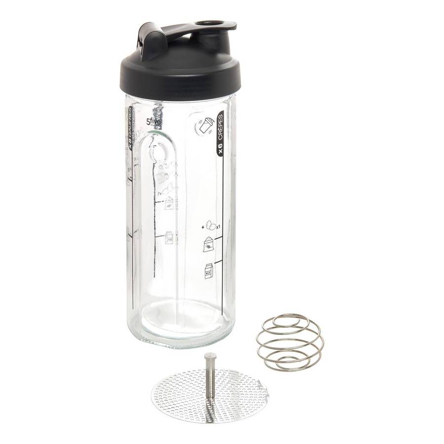 Shaker pour crêpes, 9,3x9,3x23 cm, transparent