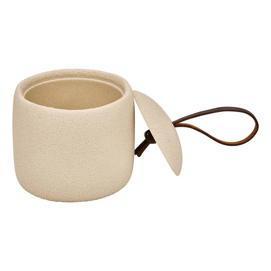 Pot à cotons, beige Oleya