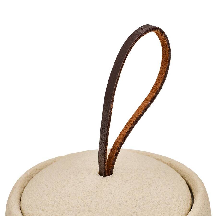 Pot à cotons, beige Oleya