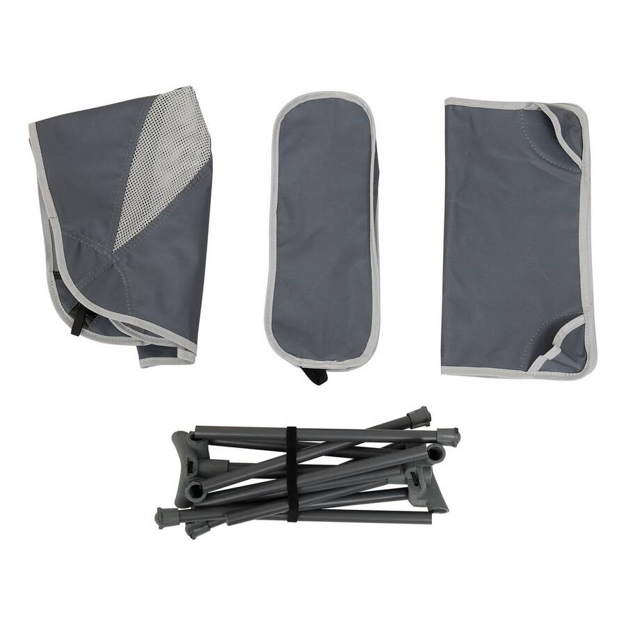 Chaise de camping pliante, gris