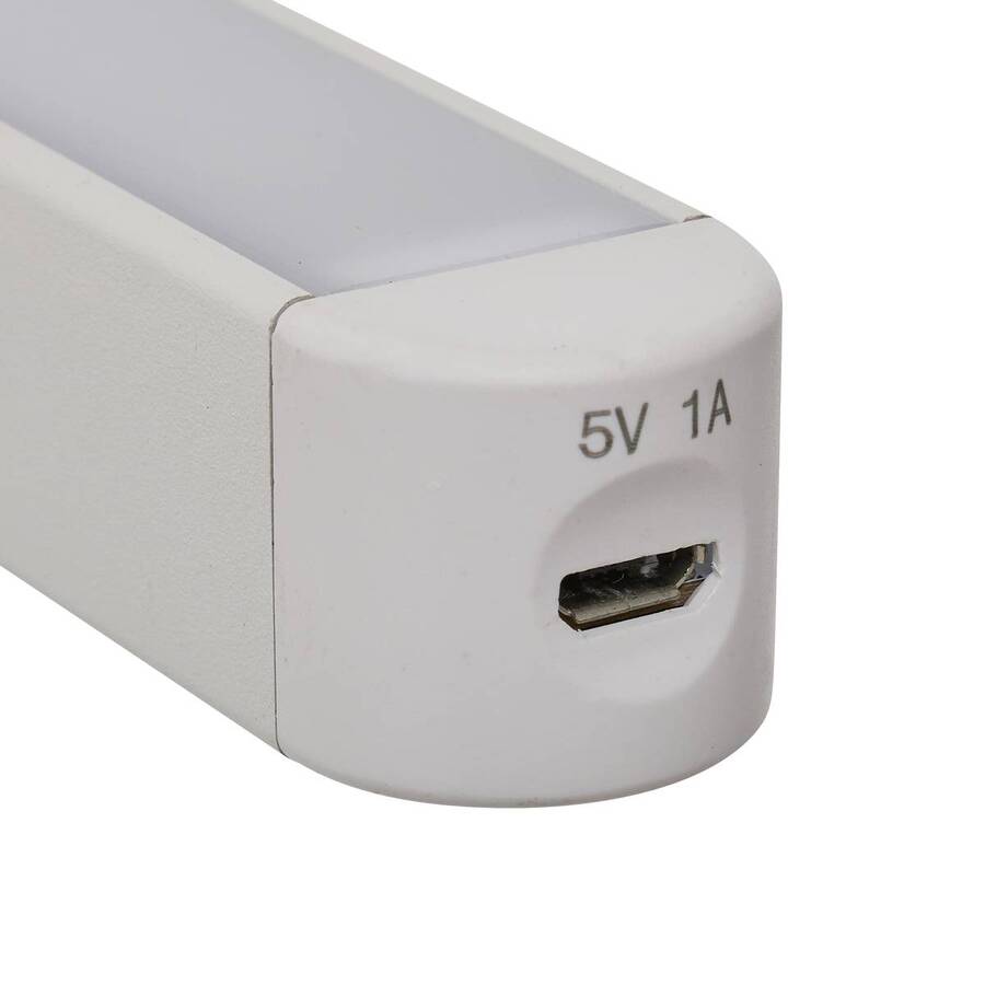 Lampe réglette led amovible, usb, l.42 cm 