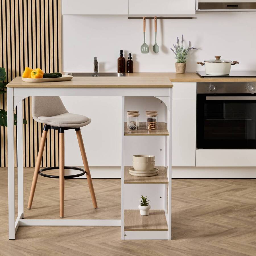 Table de bar, 2 places, blanc Eat up