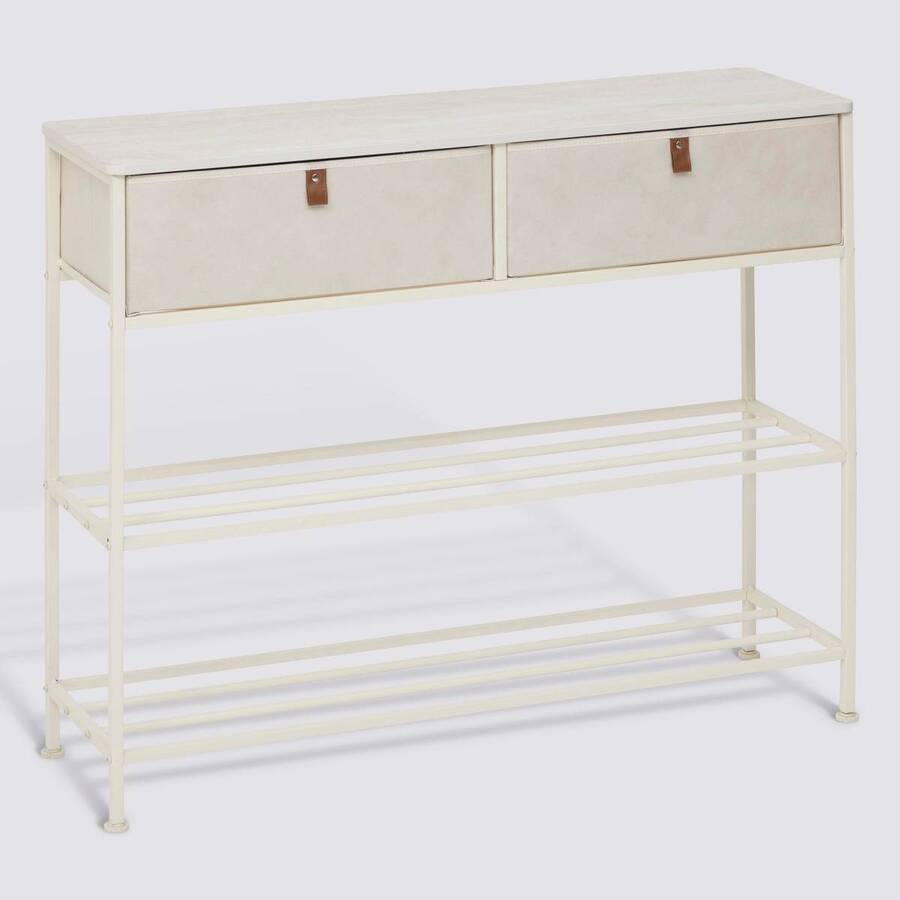 Console, 2 tiroirs, argile Tissa