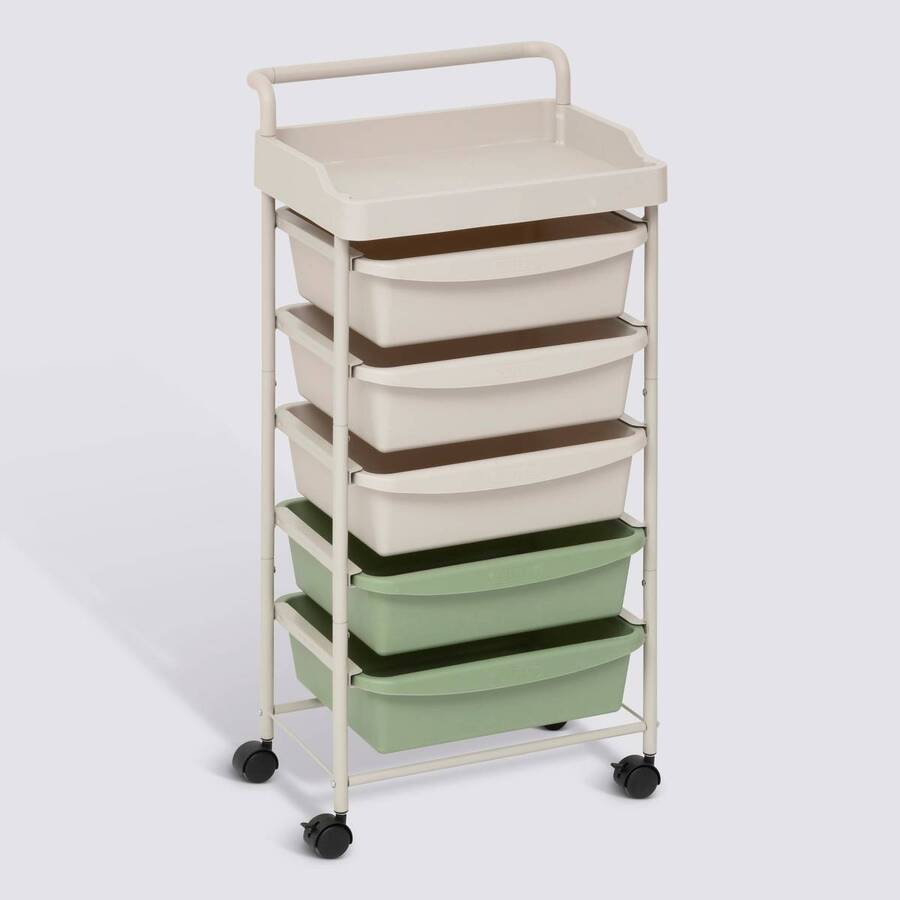 Tour 6 niveaux, beige / vert Deskolor