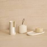 Pot à cotons, beige Oleya