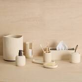 Pot à cotons, beige Oleya