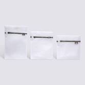Lot de 3 filets à linges réutilisables, blanc 