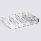 Lot de 6 organiseurs, l.8/16/24, transparent Plastor