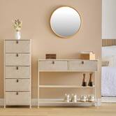 Console, 2 tiroirs, argile Tissa