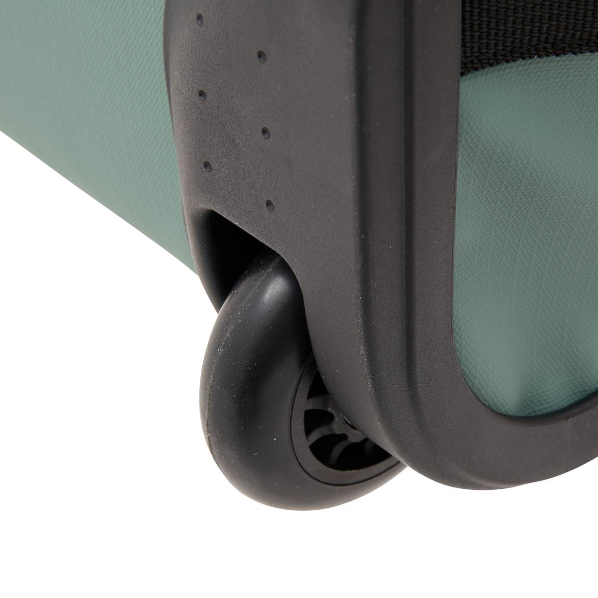 Set de 3 valises souples, 2 roues, fermeture tsa, vert