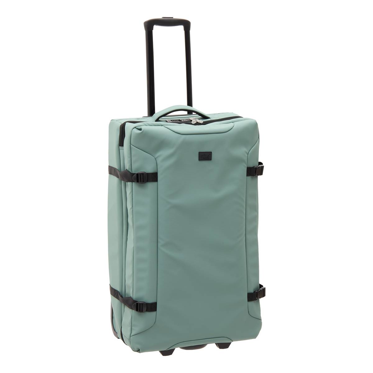 Set de 3 valises souples, 2 roues, fermeture tsa, vert